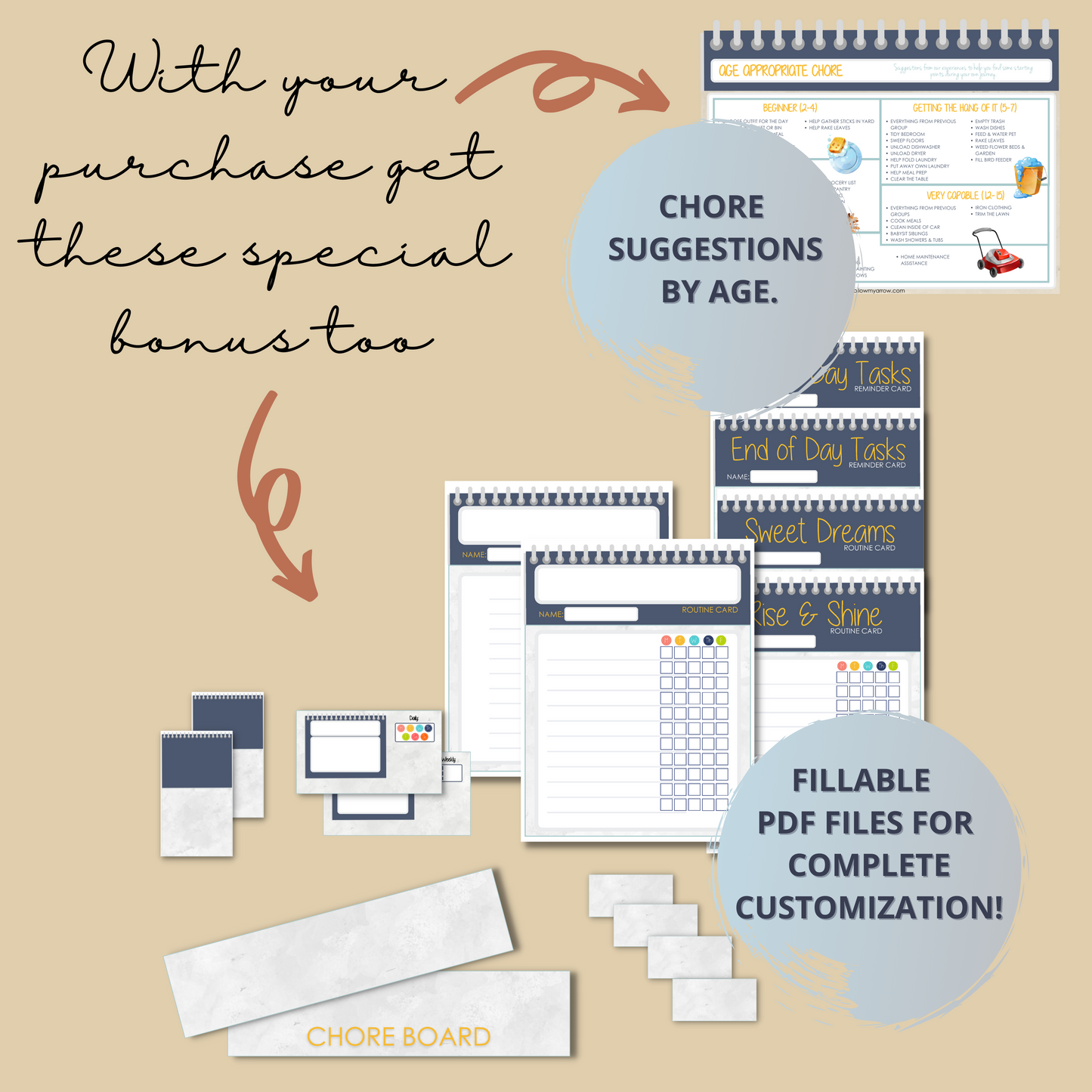 The Homeschooler's Chore Board Printable Card Pack
