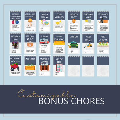 The Homeschooler's Chore Board Printable Card Pack