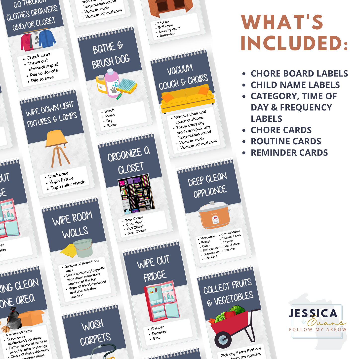The Homeschooler's Chore Board Printable Card Pack